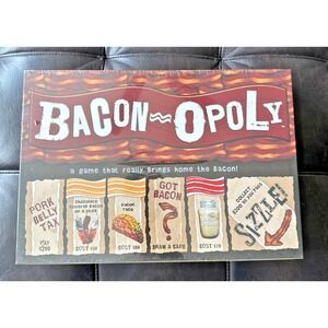 Late For The Sky Bacon Opoly Board Game COMPLETE Sealed Sizzle Family Game Night